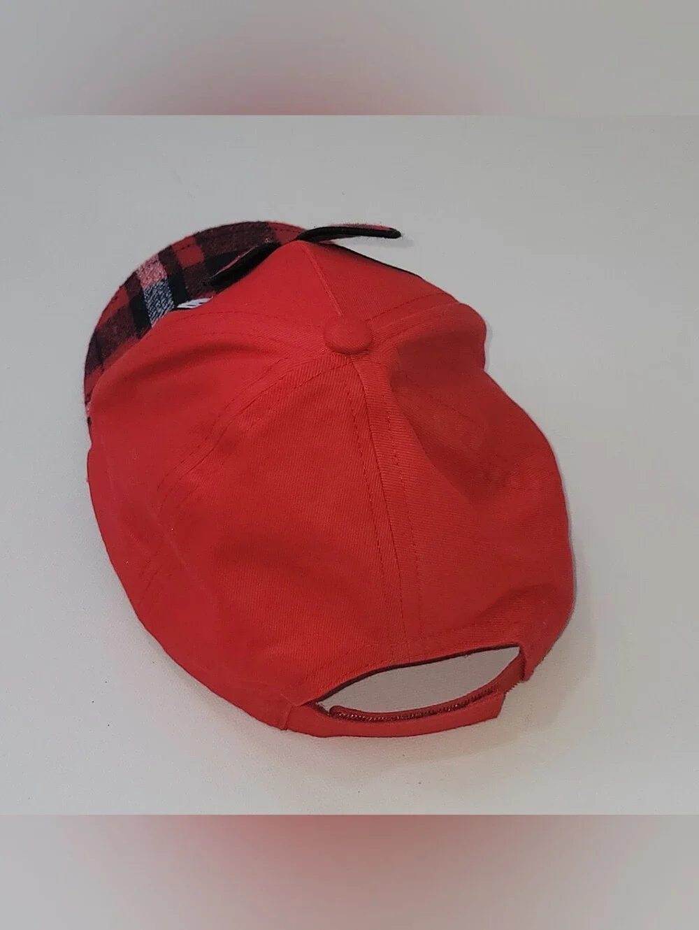 Disney Junior Minnie Mouse Red Plaid Bow Adjustable Girls Baseball Hat Cap